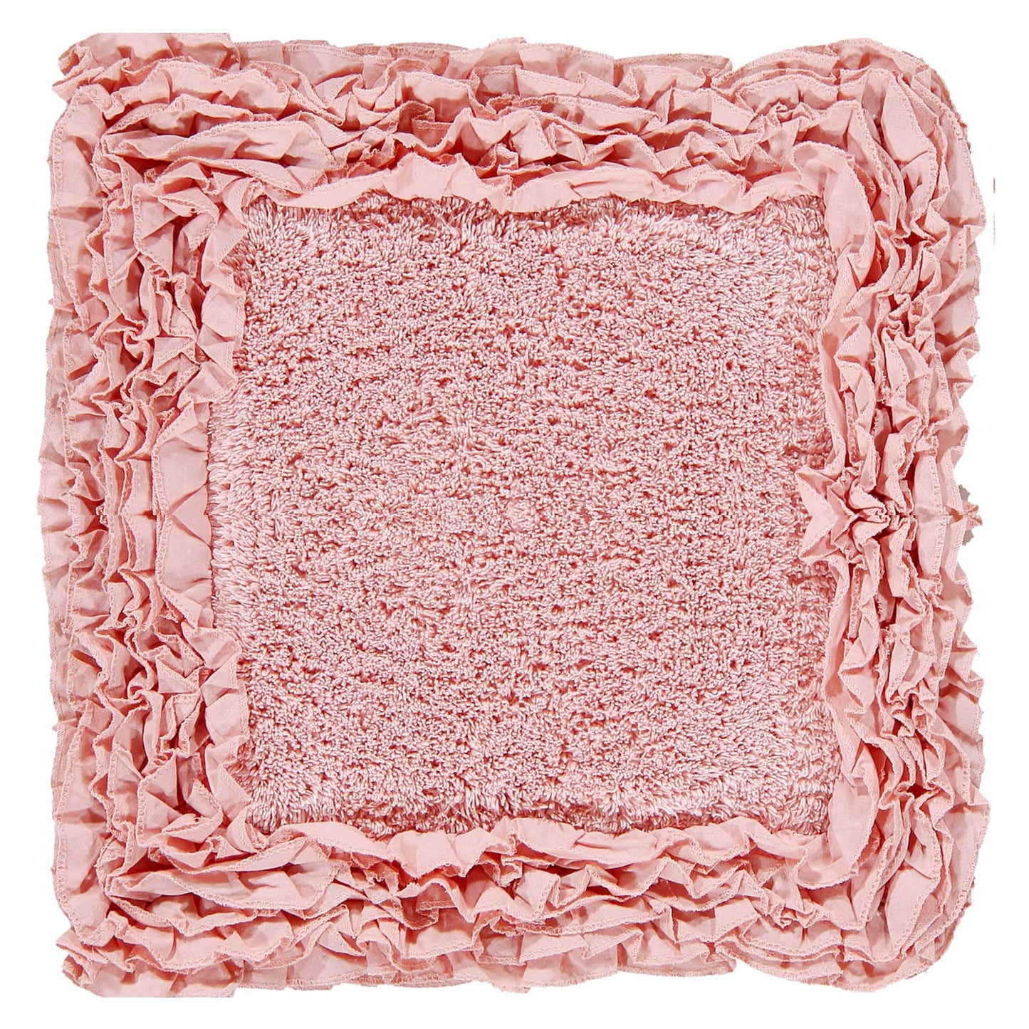 Better Trends 100% Cotton 20x60 Long Runner Bath Mat Extra Soft Non-Slip Bath Rug Water Absorbent Washable for Bathroom Floor Tub Shower Pink Shaggy…