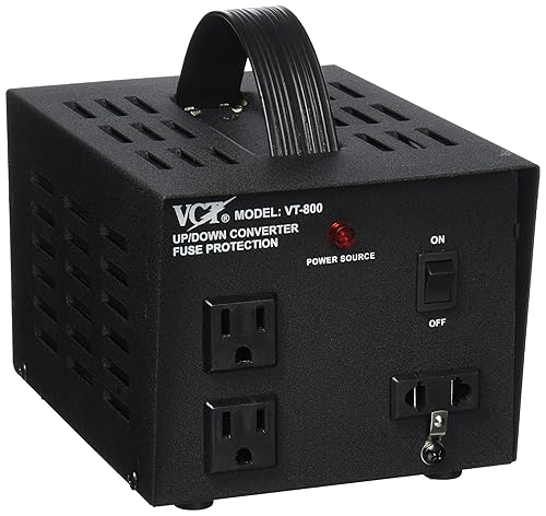 VCT VT-800 Heavy-Duty Voltage Transformer 800 Watt Step Up/Down Converter for 110 Volt - 220V / 240 Volt