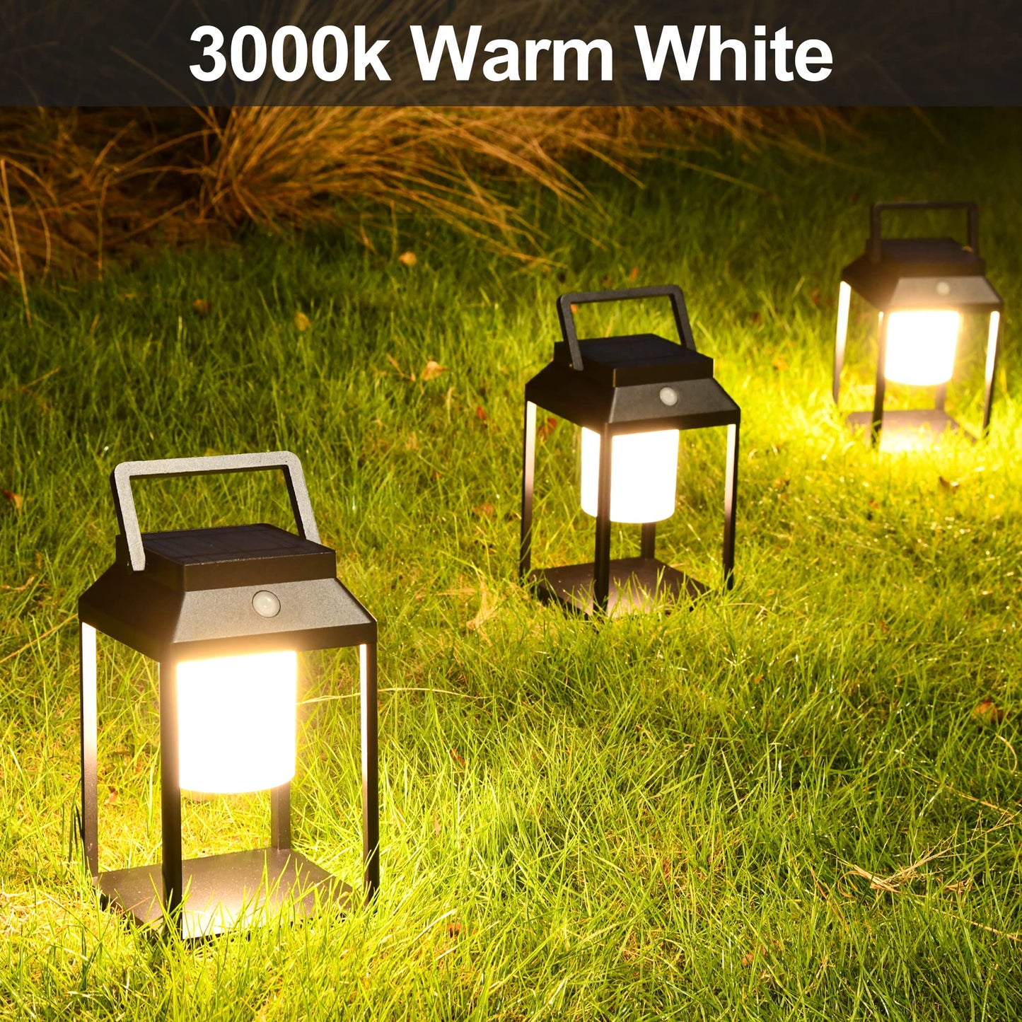 BRIMMEL Solar Outdoor Lantern Aluminum LED Portable Rechargeable Table Lamp 35W 3000K Outdoor Nightstand Lamp IP44 Waterproof Cordless Touch Control