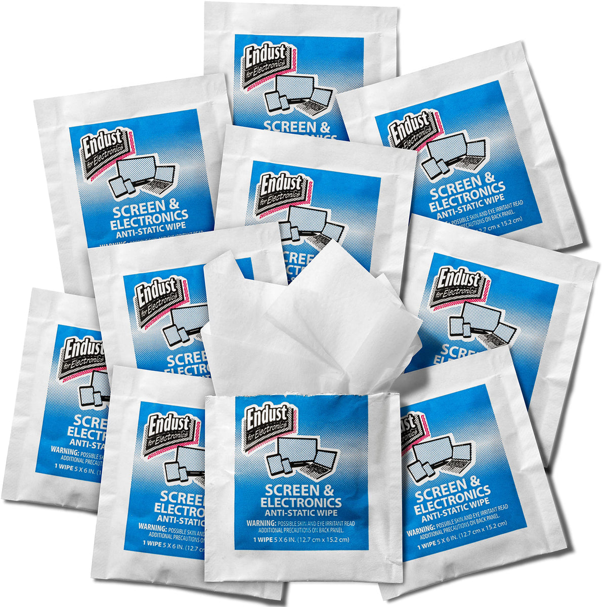 Endust for Electronics; Individually Wrapped, Portable, Anti-Static, Screen & Electronics Cleaning Wipes; 150 Count (14316)