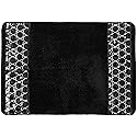 Popular Bath Sinatra Black Bathroom Rug Classic Luxury Bath Rug Contemporary Decor Black Bath Mat for Shower Unique Design Stylish Bling Mosaic, size…