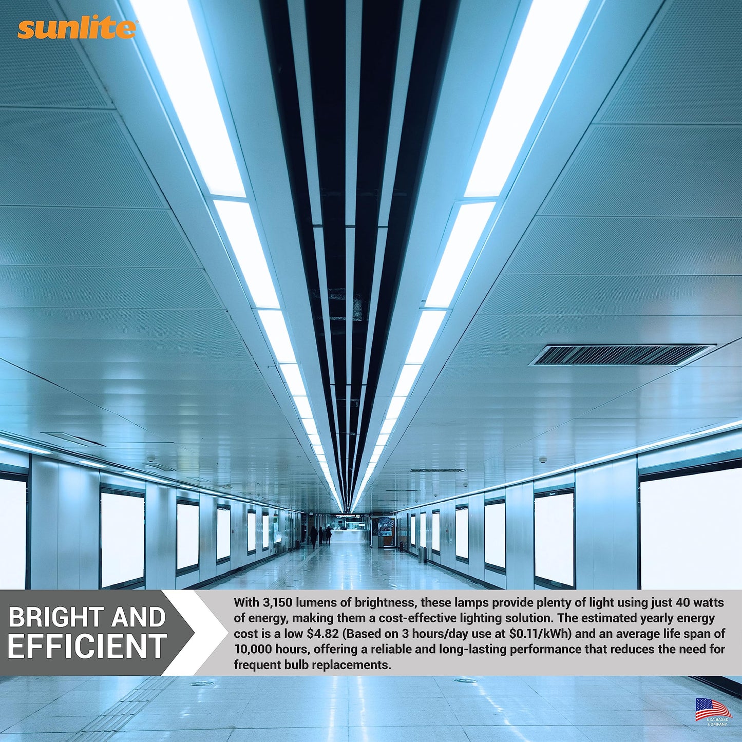 Sunlite FT40DL/865 Twin Tube Compact Fluorescent Lamp, FT 4-Pin, 40 Watts, 3150 Lumens, 6500K Daylight, 4-Pin (2G11) Base, ROHS Compliant, 10 Pack