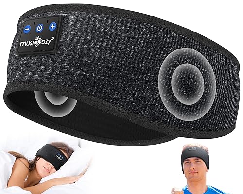 MUSICOZY Sleep Headphones Bluetooth 5.4 Headband, Wireless Earphones Music Sleep Earbuds Sleeping Eye Mask with HD Stereo Speakers for Workout…