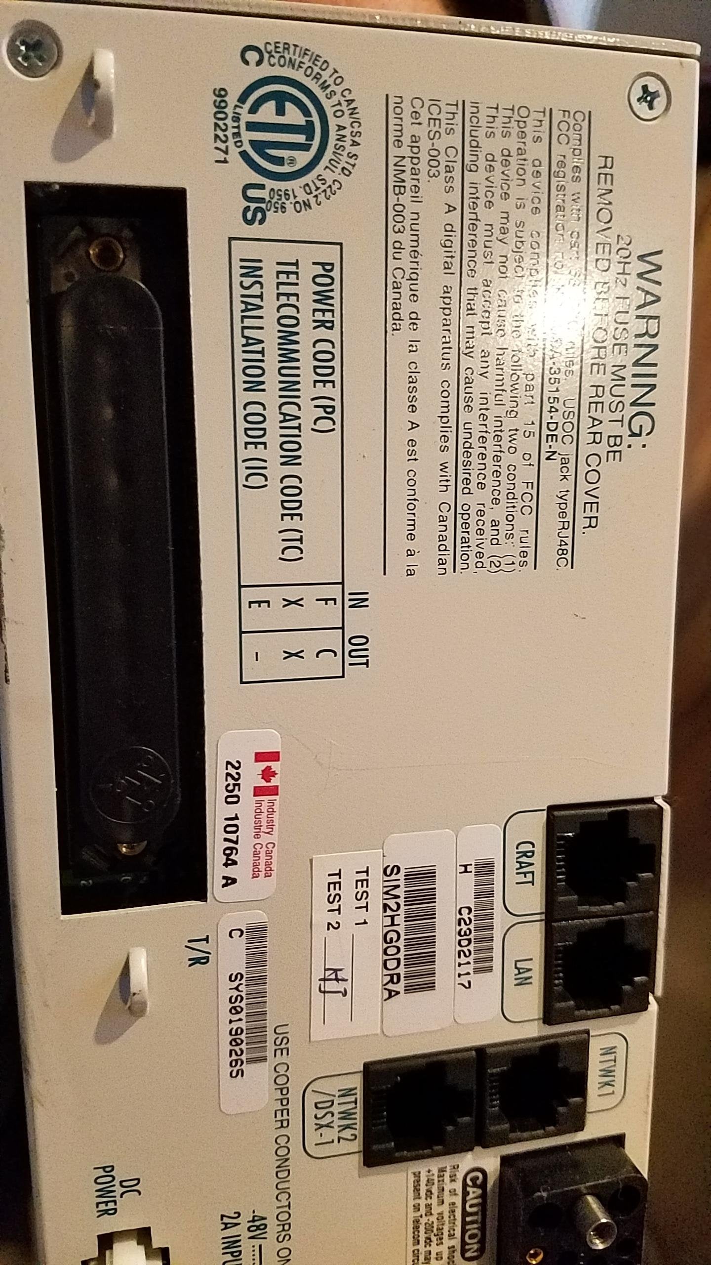 Adtran TA850 AC Chassis Bundle W/PSU (4203376L1#AC)