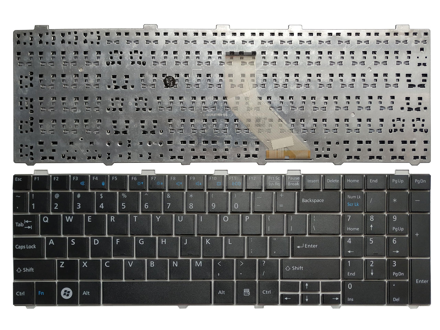 New English Laptop Replacement Keyboard for Fujitsu Lifebook A530 AH530 AH531 NH751 US Layout (Black)