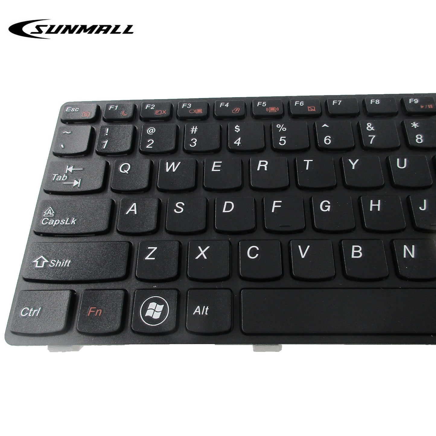 SUNMALL Keyboard Replacement with Frame Compatible with Lenovo Ideapad G580 G580A G585 G585A V580 V585 Z580 Z580A Z585 Z585A N580 N581 N585 N586