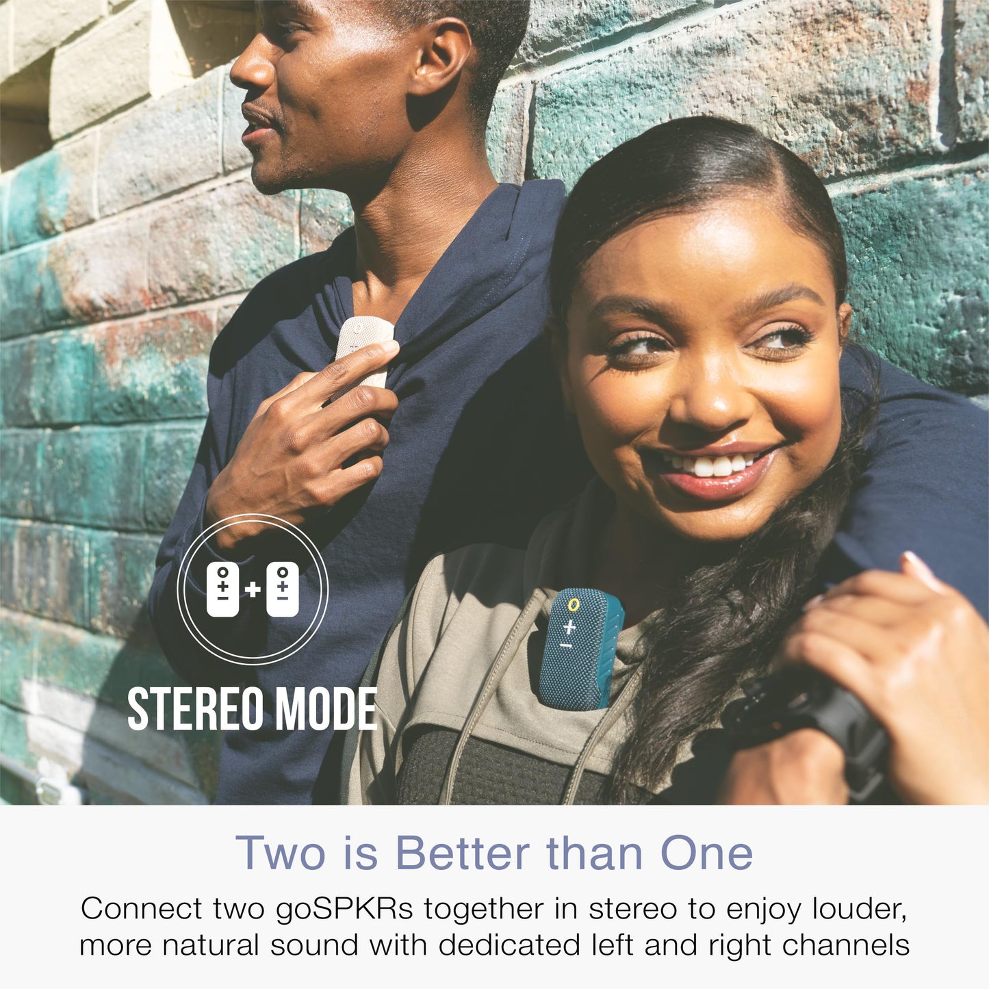 MEE Audio goSPKR Small Wearable Clip-on Bluetooth Speaker with IPX5 Water Resistance, Built-in Speakerphone with Microphone for Hands-Free Calls