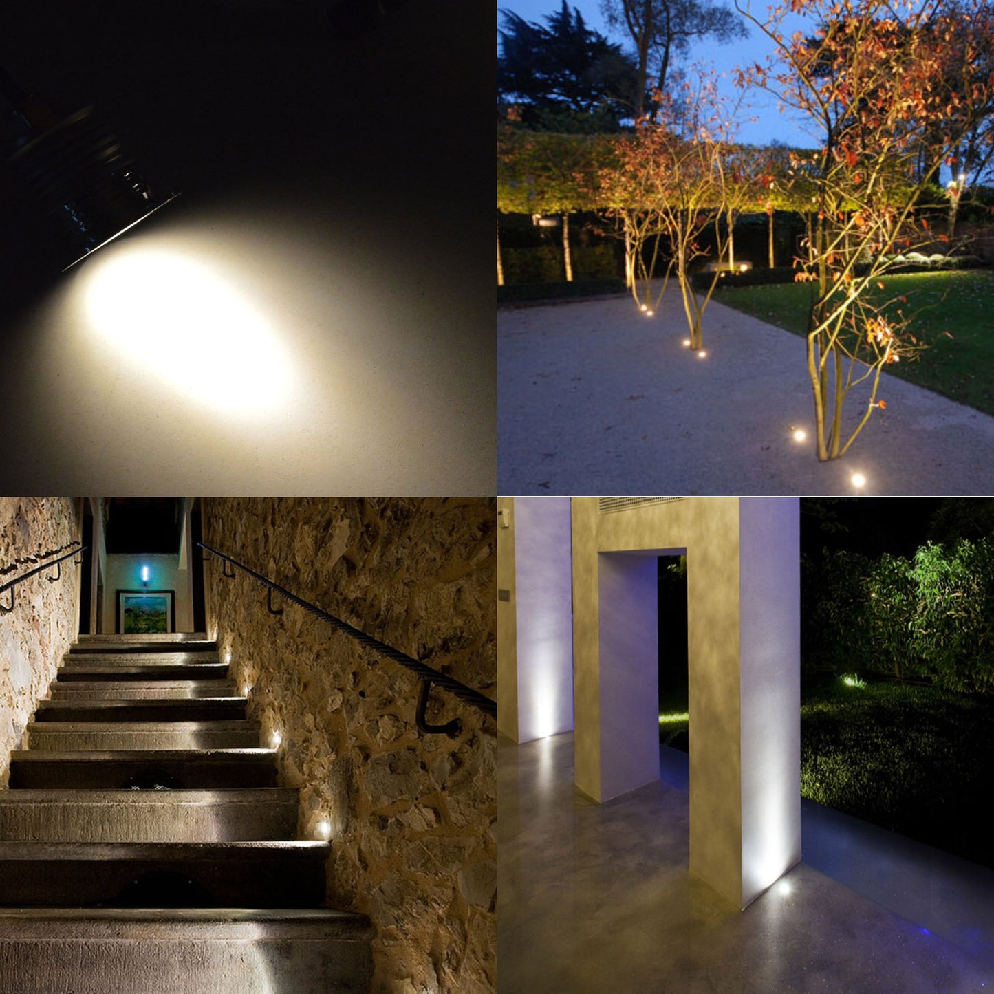 CNBRIGHTER LED In-Ground Well Light,1W,12V-24V DC, IP67 Waterproof Aluminum Buried Underground Lamps,Outdoor Landscape Lighting,Warm White 3000K