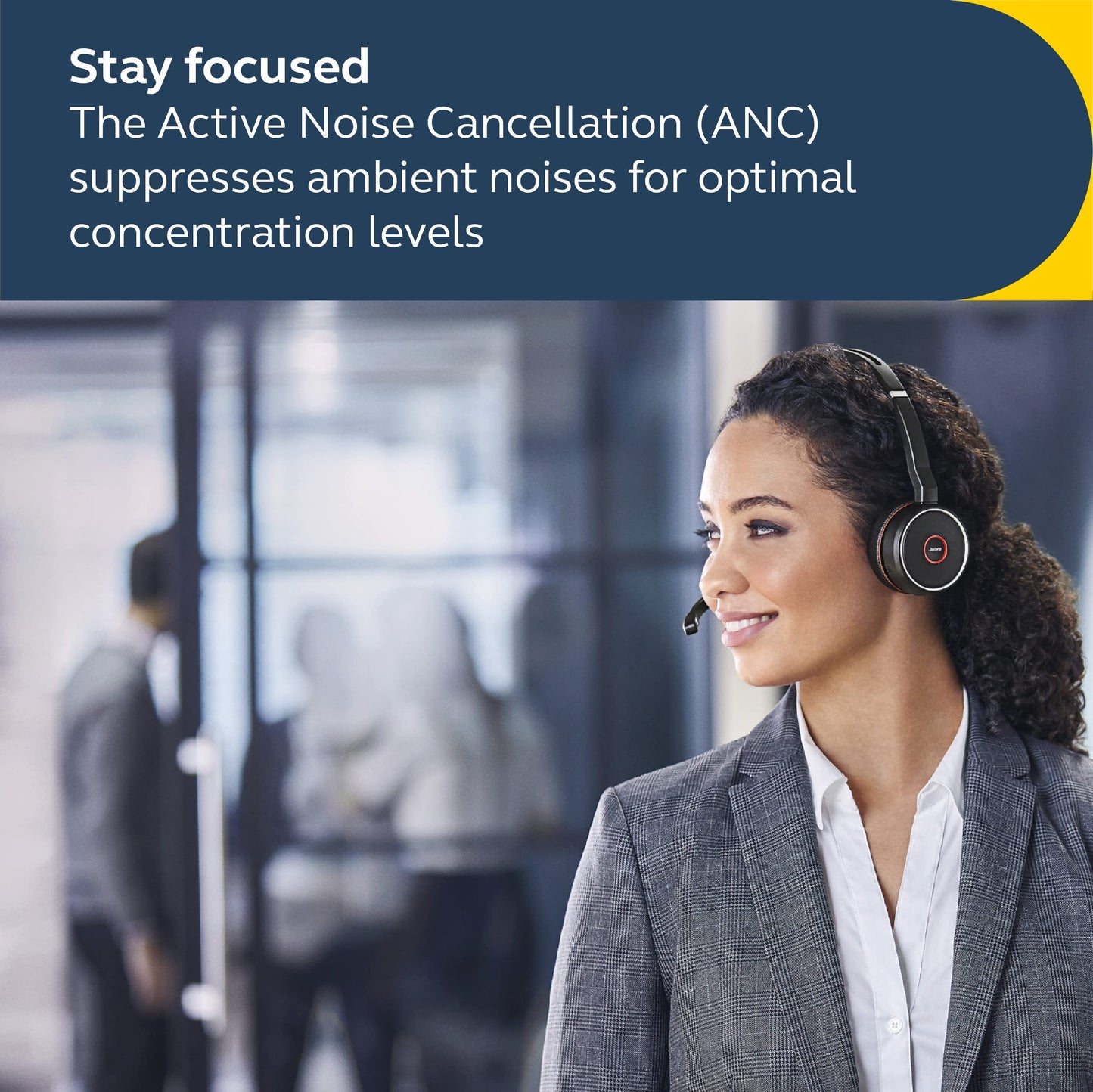 Jabra Evolve 75 SE, Link380a UC Stereo- Bluetooth Headset with Noise-Cancelling Microphone, Long-Lasting Battery and Dual Connectivity - Works…