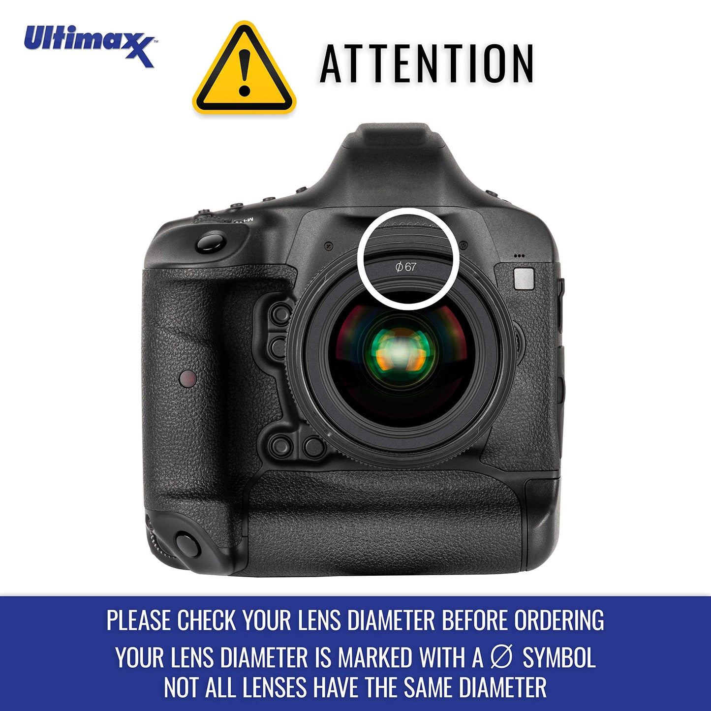 58MM Ultimaxx Professional Four Piece HD Macro Close-up Filter Kit (1, 2, 4, 10 Diopter Filters) for Canon EOS 90D, 80D, 77D, 70D, Rebel T7, T7i, T6i