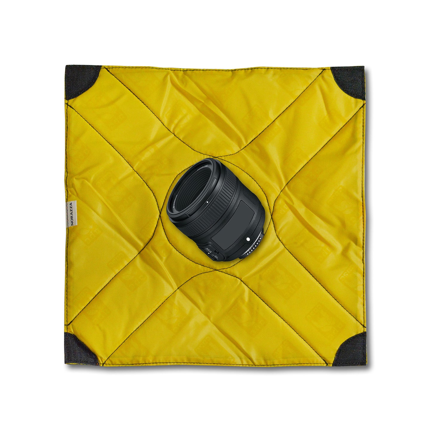 Ape Case Cubeze Padded Wrap (ACGW12); 12"x12" Square; Velcro Closure; Black Exterior, Yellow Interior
