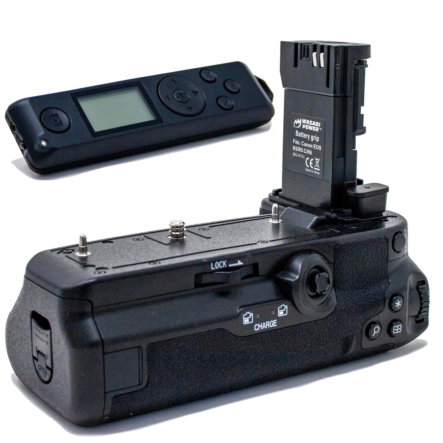 Wasabi Power Battery Grip and Remote for Canon BG-R10 and Canon EOS R5, EOS R5C, EOS R6