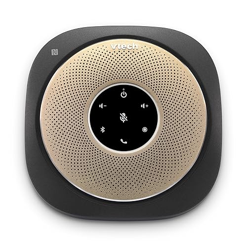 VTech VCS601-2 Bluetooth Conference Speakerphone - 360° Premium Voice Pickup with 6 Microphones, Smart NFC Connect, 24H Call Time with HD Audio