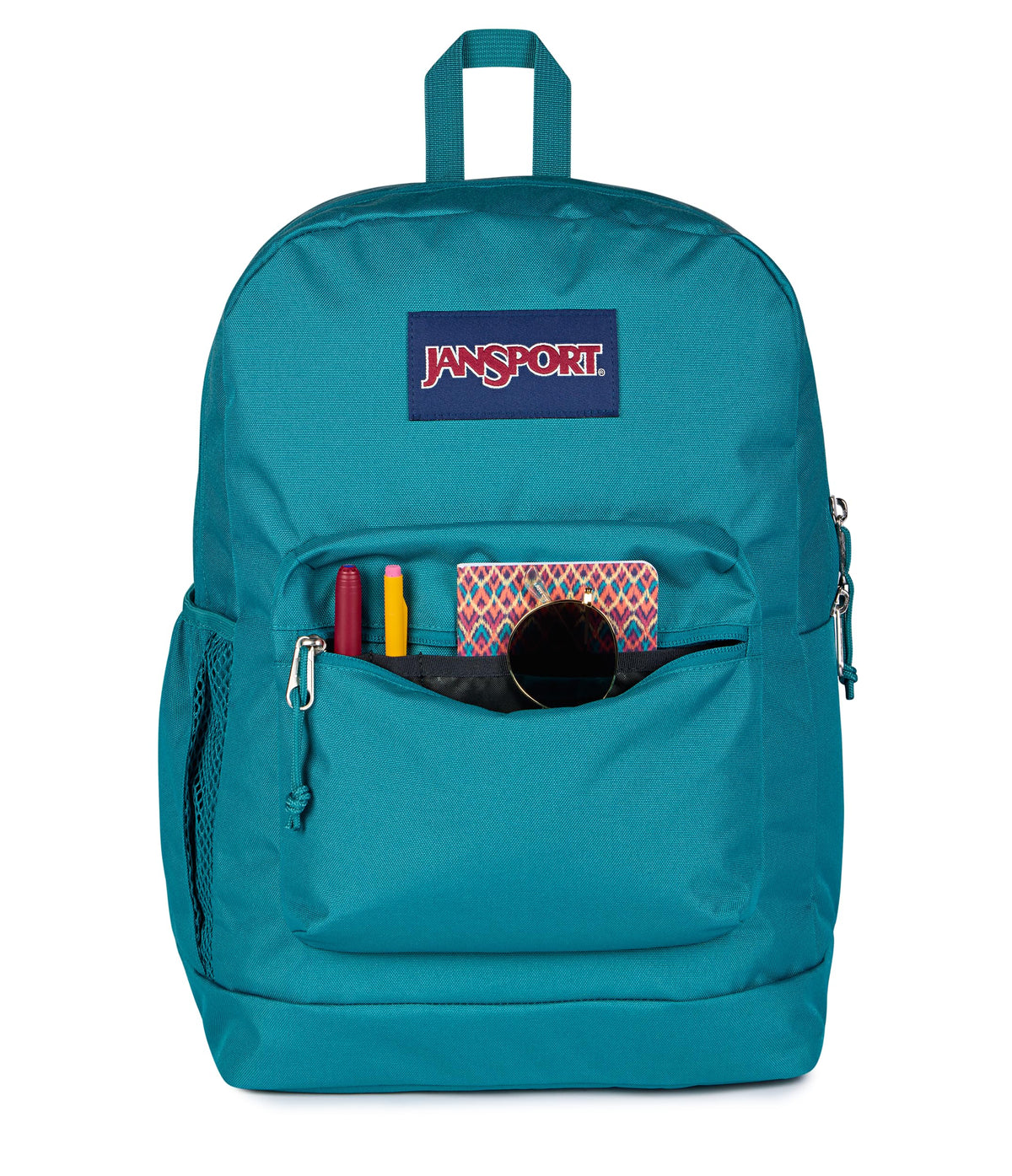 JanSport 26L Cross Town Plus Backpack, Emerald Pool