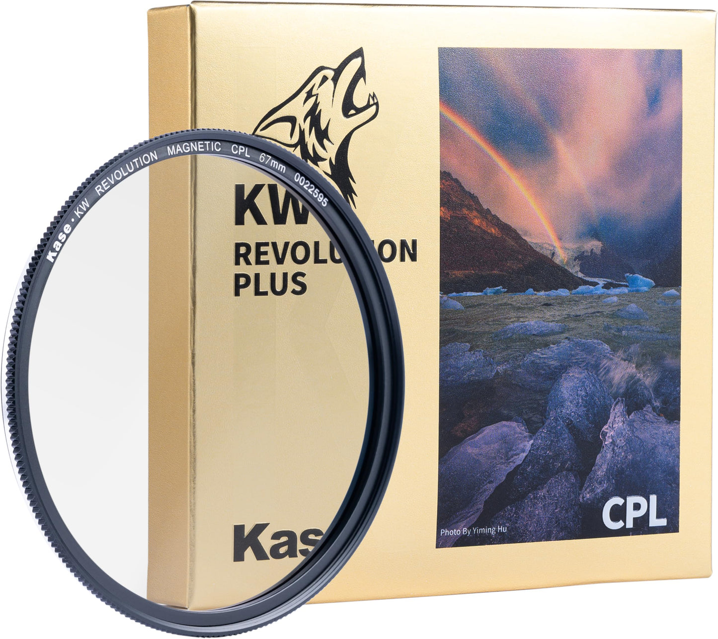 Kase KW Revolution Plus Magnetic CPL Shockproof Tempered Optical Glass Filter w Silver Ring (67mm)
