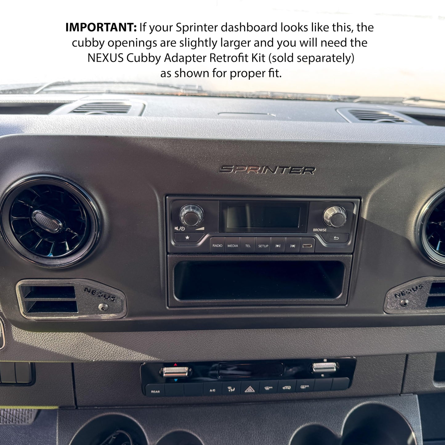 NEXUS Cubby Adapter for VS30 Mercedes-Benz Sprinter Van (Smartphone Driver's Side)
