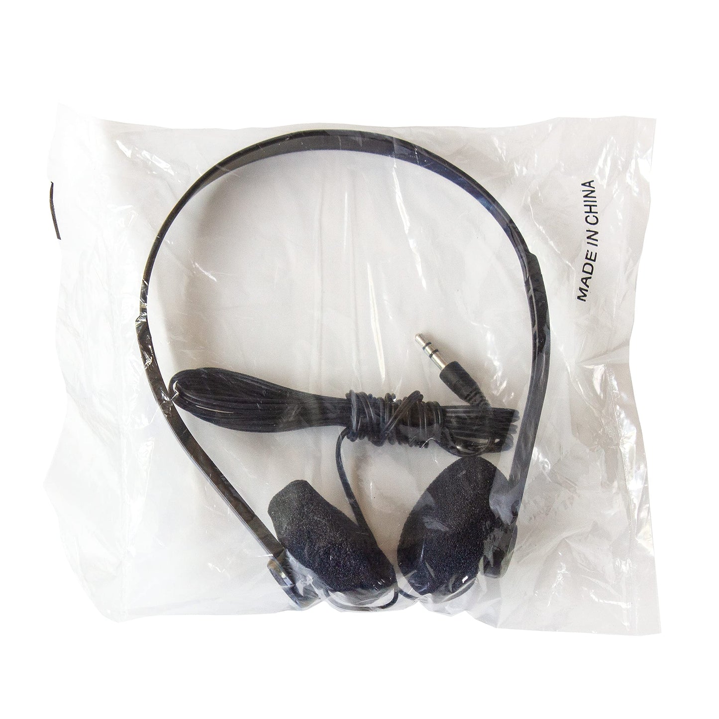 Soundnetic SN06 Bulk Headphones 25 Pack - Disposable Stereo Limited Use Headphones, Black - Affordable for Schools, Testing, Libraries