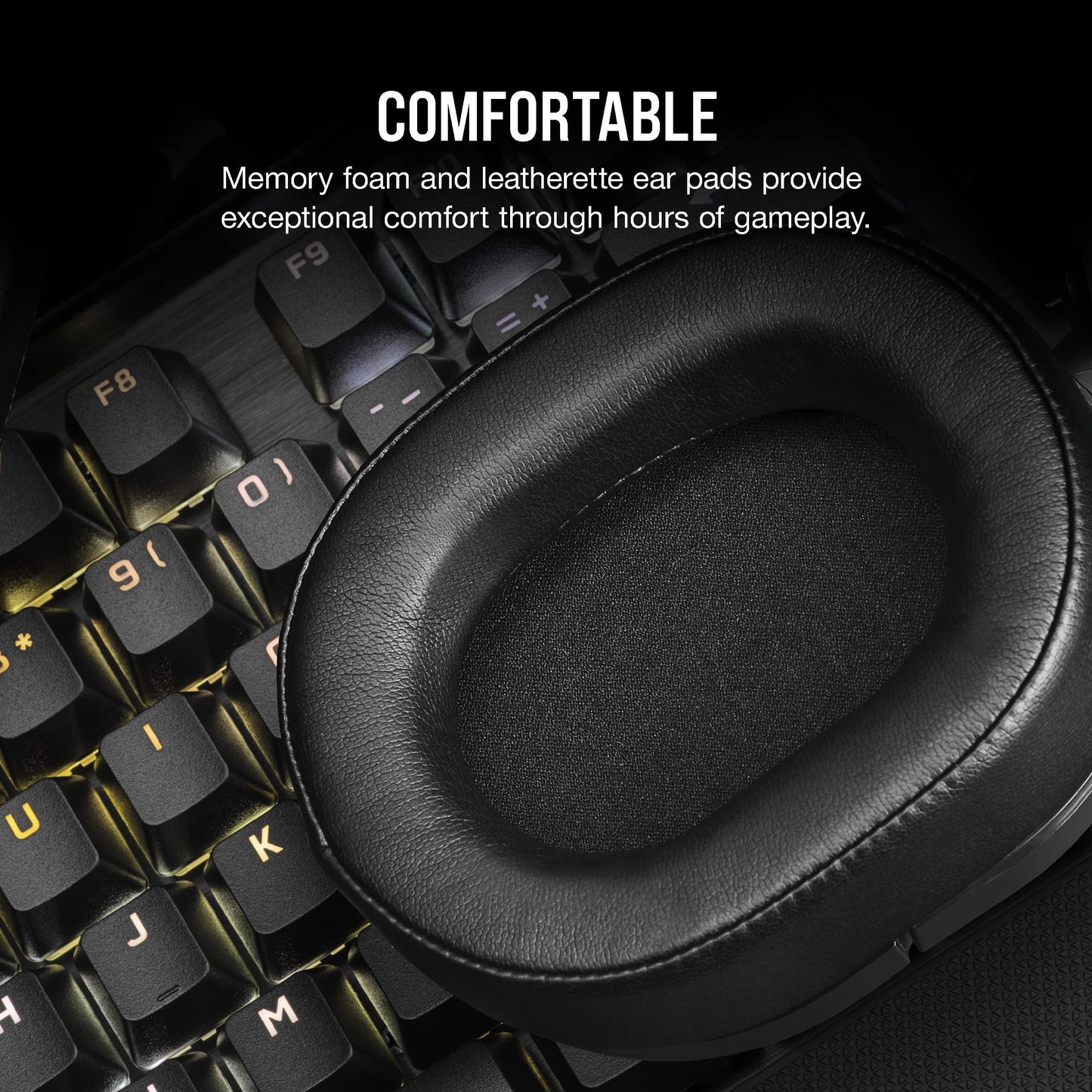 Corsair HS55 STEREO Wired Gaming Headset - Carbon - Stereo - Mini-phone (3.5mm) - Wired - 32 Ohm - 20 Hz to 20 kHz - Over-the-head - Binaural…