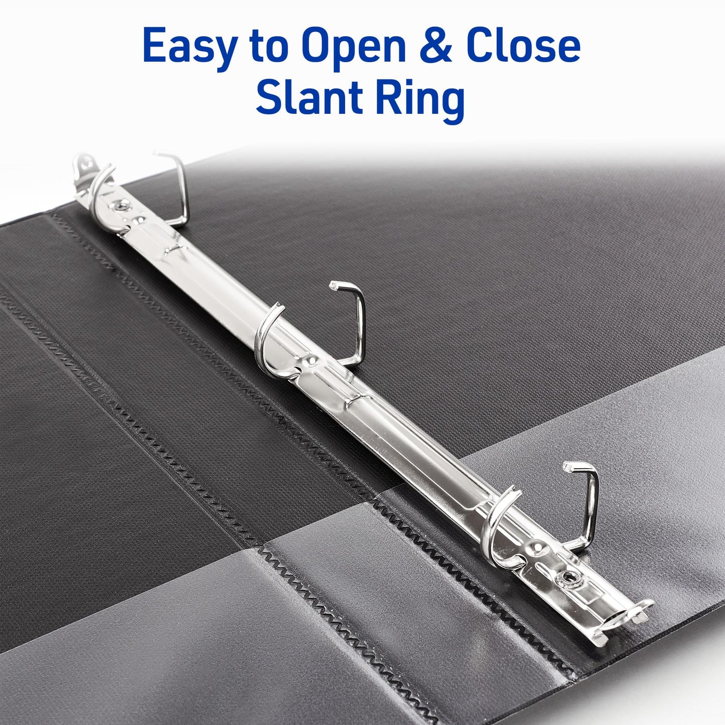 Avery Durable View 3 Ring Binder, 1 Inch Slant Rings, 250-Sheet Capacity, DuraHinge, 1.4 Inch Wide Spine, Customizable Clear Covers and Spine, 1 Dark