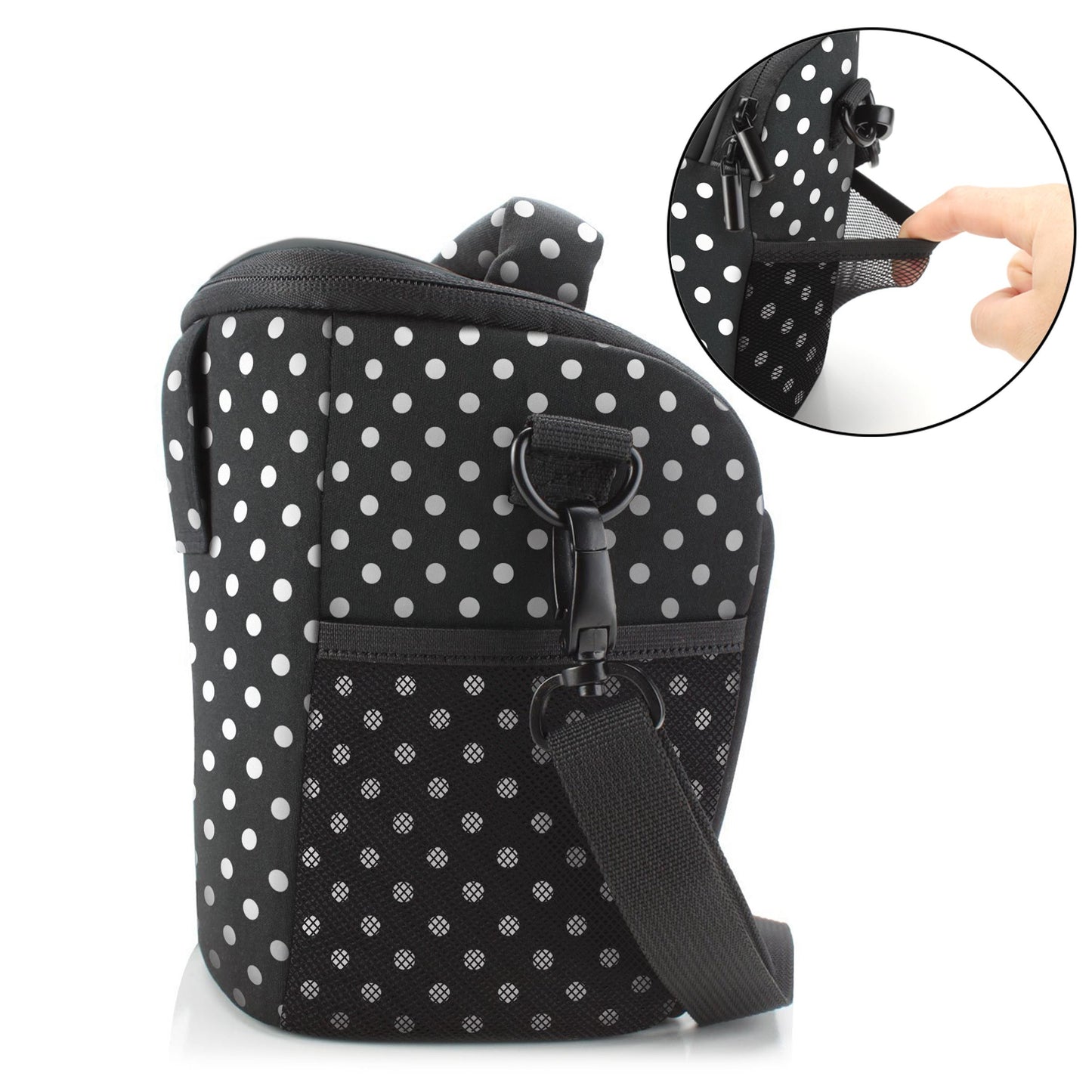 USA Gear DSLR Camera Case for Men and Women with Top Loading Accessibility, Adjustable Shoulder, Small Camera Sling Bag, Padded Handle - Camera