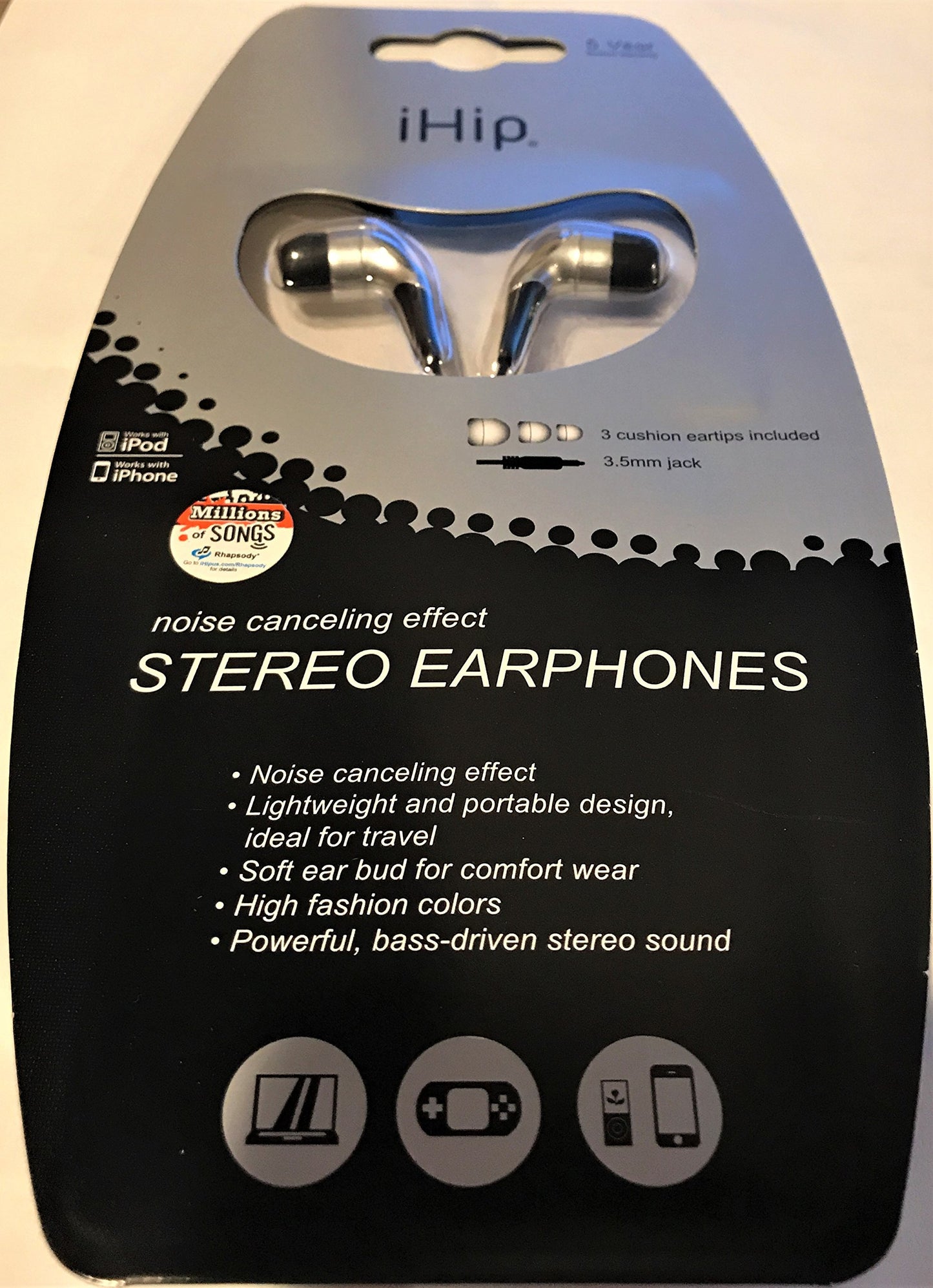 Ihip Headphones, Silver Ipep26s