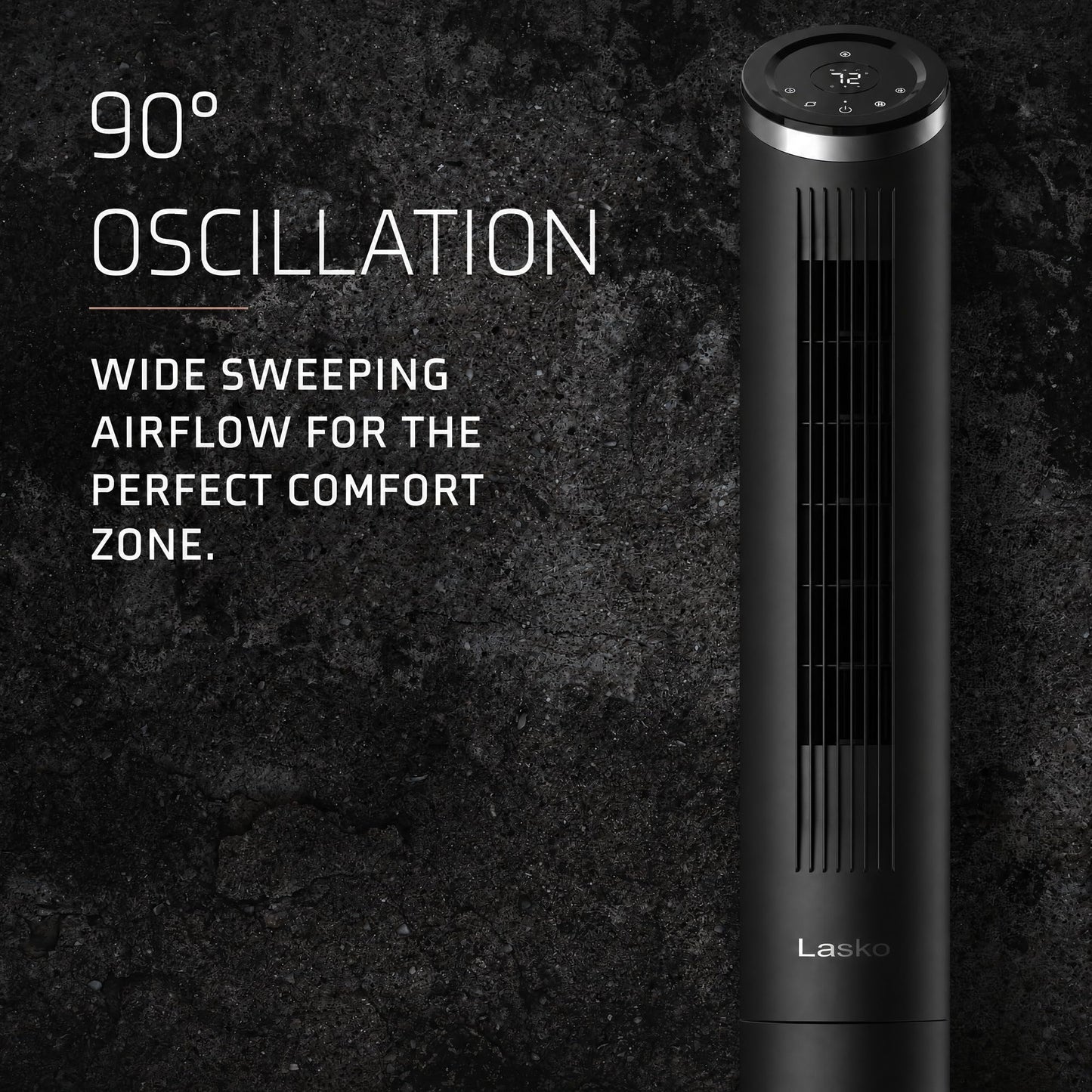 Lasko Apex Oscillating Tower Fan with Remote - 42" - RST200 - Black