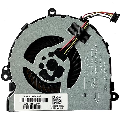 hk-part Fan Replacement for HP 250 G7 255 G7 256 G7 CPU Cooling Fan SPS L20474-001 UMA
