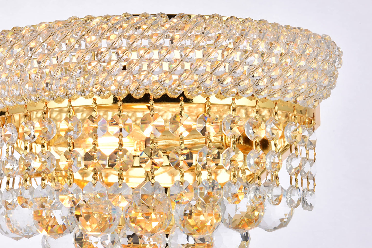 Elegant Lighting Primo - Two Light Wall Sconce-Gold Finish-Royal Cut Crystal Type