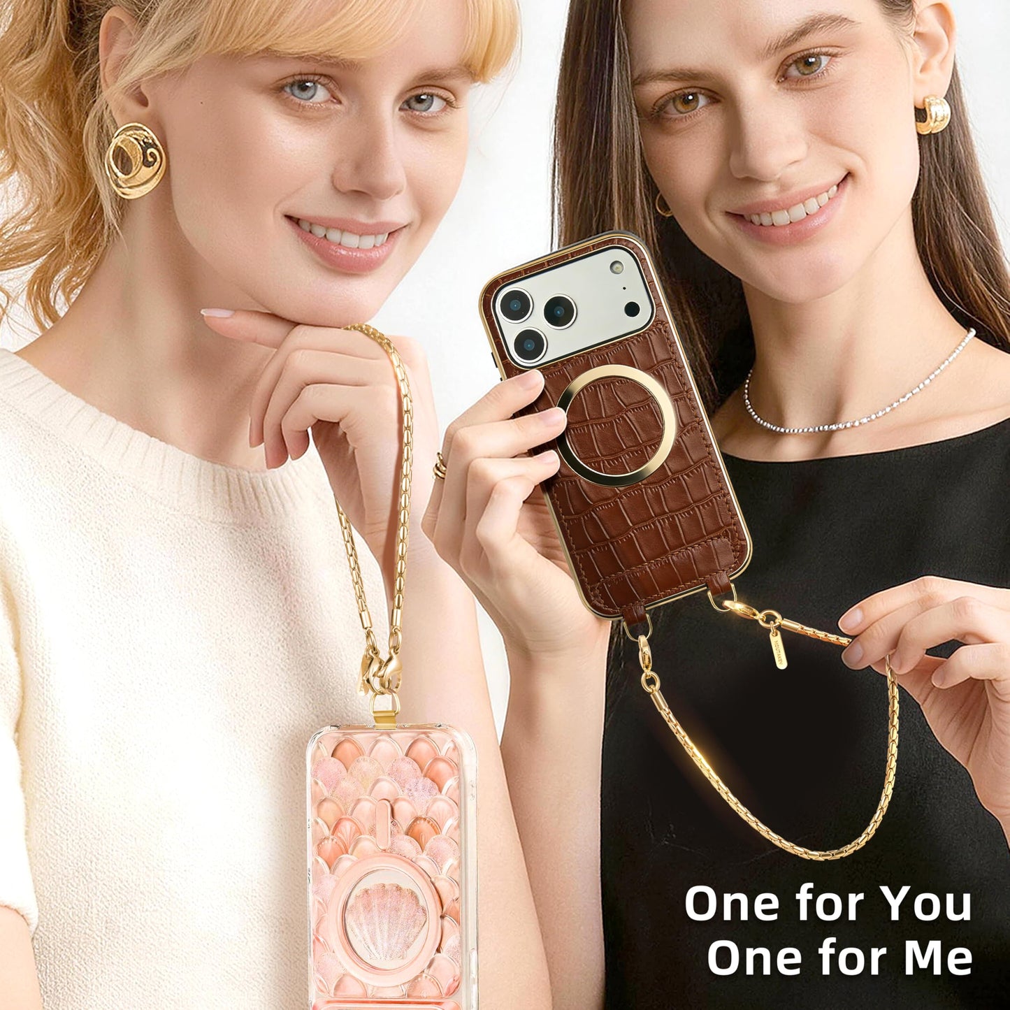 MOUTAKEY 2 Pack Phone Lanyard With 2 Metal Tether Tabs,Unbreakable Phone Wrist Strap for Cellphone Case,iPhone Lanyard For Women
