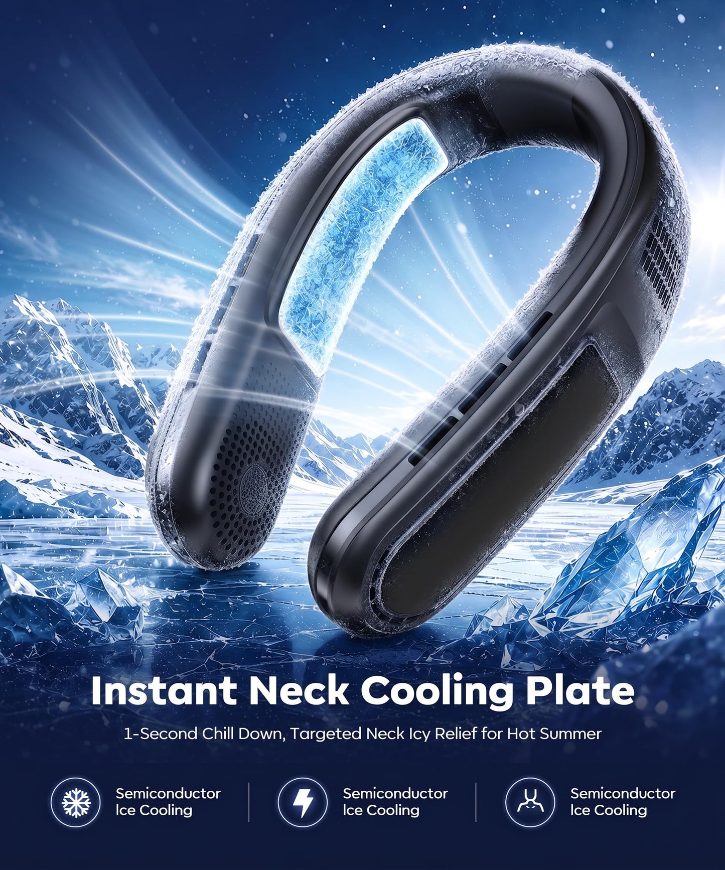 Beyn Neck Air Conditioner, Neck Cooler Fan with 6000mAh, 3 Speeds