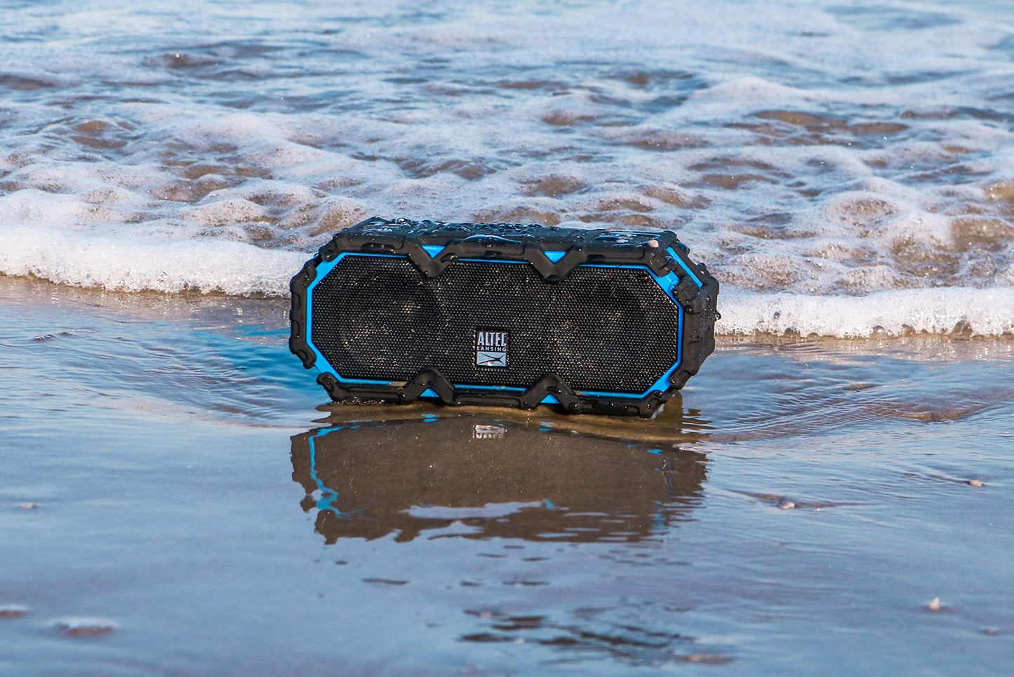 Altec Lansing LifeJacket Jolt - Waterproof Bluetooth Speaker, Durable & Portable Speaker with Qi Wireless Charging and Voice Assistant, Black w/Lights