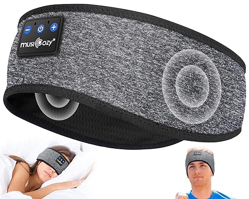 MUSICOZY Sleep Headphones Bluetooth 5.4 Headband, Wireless Earphones Music Sleep Earbuds Sleeping Eye Mask with HD Stereo Speakers for Workout…