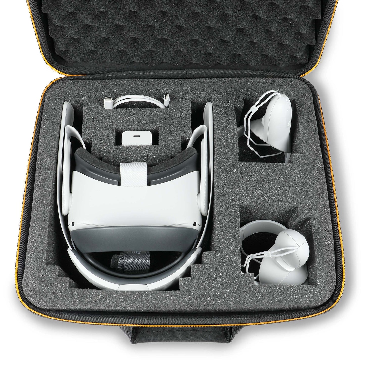 USA Gear VR Headset Case - Virtual Reality Hard Shell Storage Compatible with Meta Quest 3s, Oculus Quest Gaming Headset & More - VR Travel Case