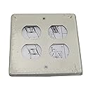 Wiremold Legrand V4047BB 2-Gang Cover Plate With 2 Duplex Opening, Ivory