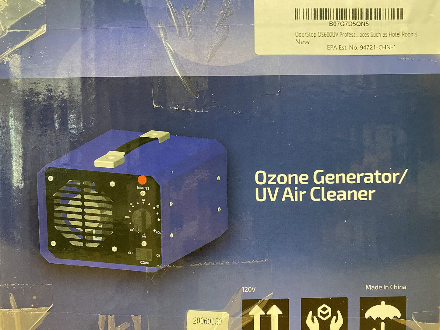 OdorStop OS600UV Professional Grade Travel Size/Mini Ozone Generator/UV Air Purifier for Areas of 600 Square Feet+, For Deodorizing and Purifying