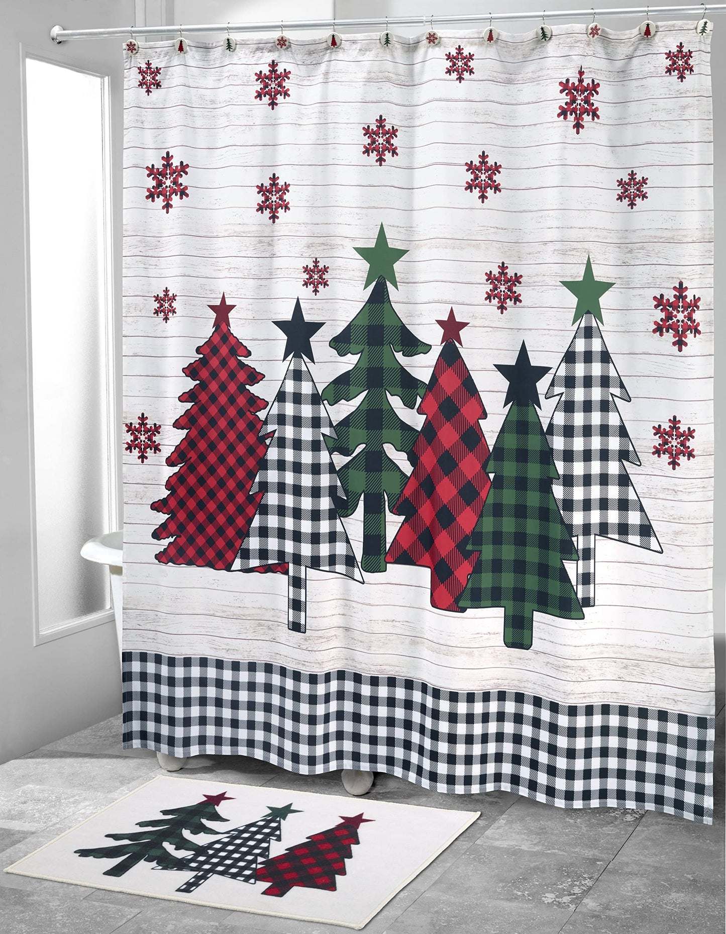 Avanti Linens - Bath Mat, Cotton Bath Rug with Non-Slip Backing, Holiday Home Decor, 20" x 30" (Tis The Season Collection)