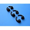 6pcs: 3 Pairs S/M/L (BK) Left and Right Side Enhanced Fit Stabilizers Helper Eartips Compatible with Jaybird X2 Earphones Headphones