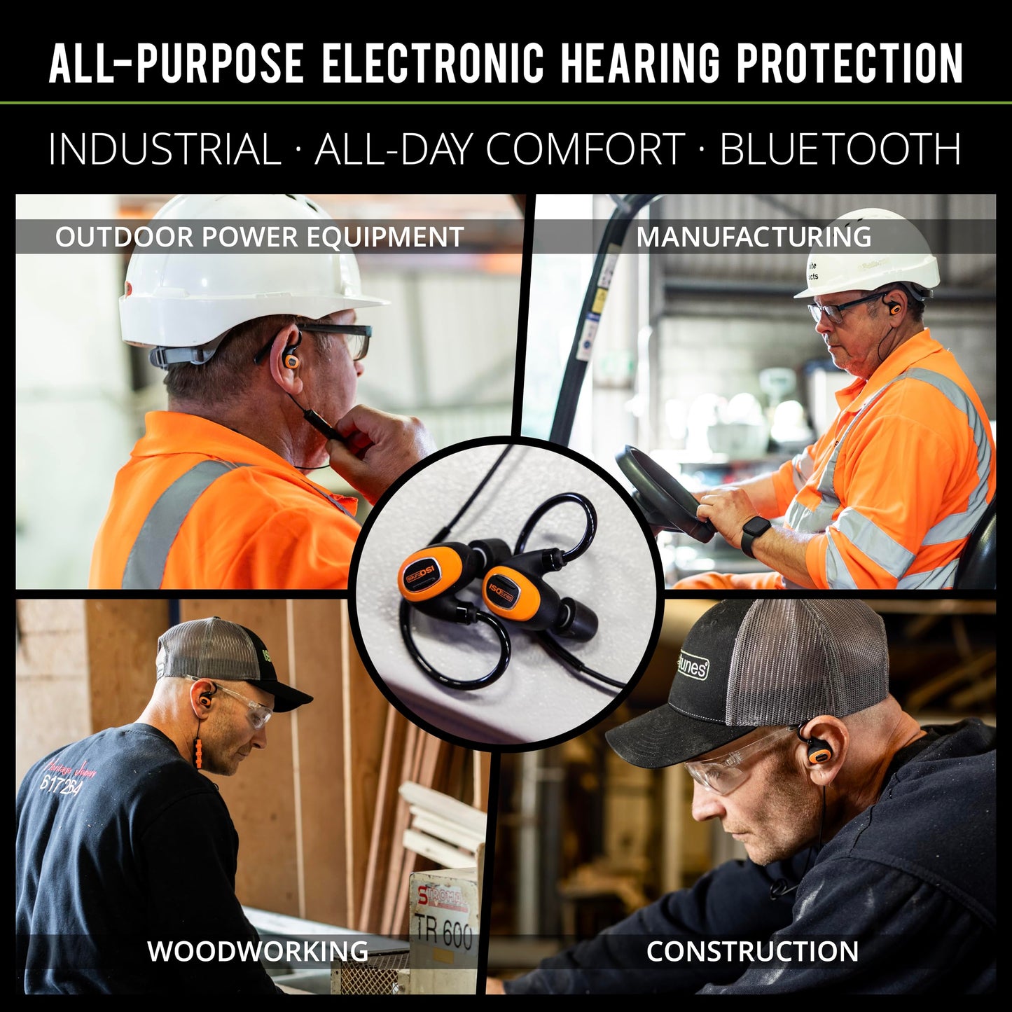 ISOtunes PRO 3.0 Bluetooth Hearing Protection - OSHA Approved Earbuds with 20 Hour Battery Life, Bluetooth Ear Protection with 27 dB Noise Reduction…
