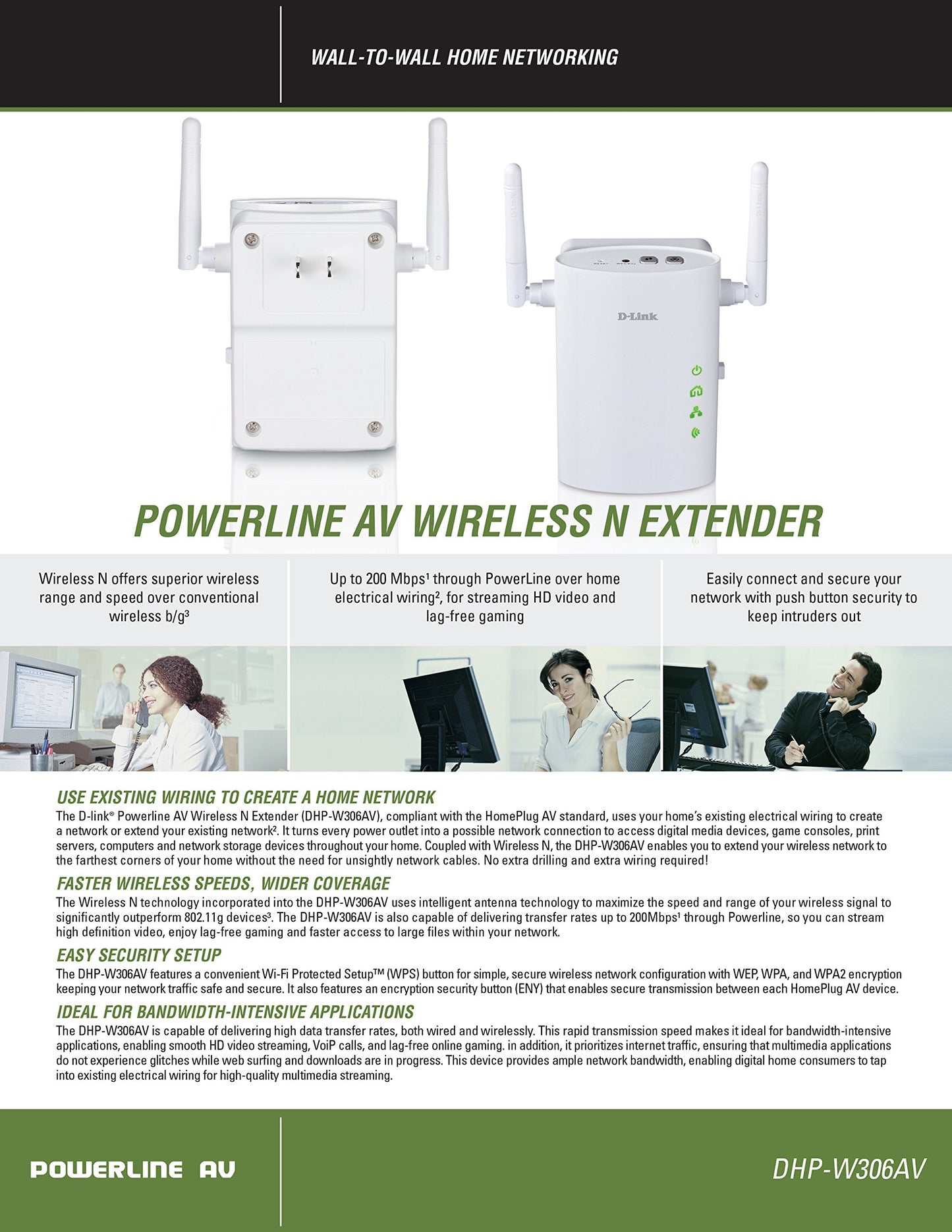 D-Link Systems PowerLine AV Network Adapter (DHP-306AV)