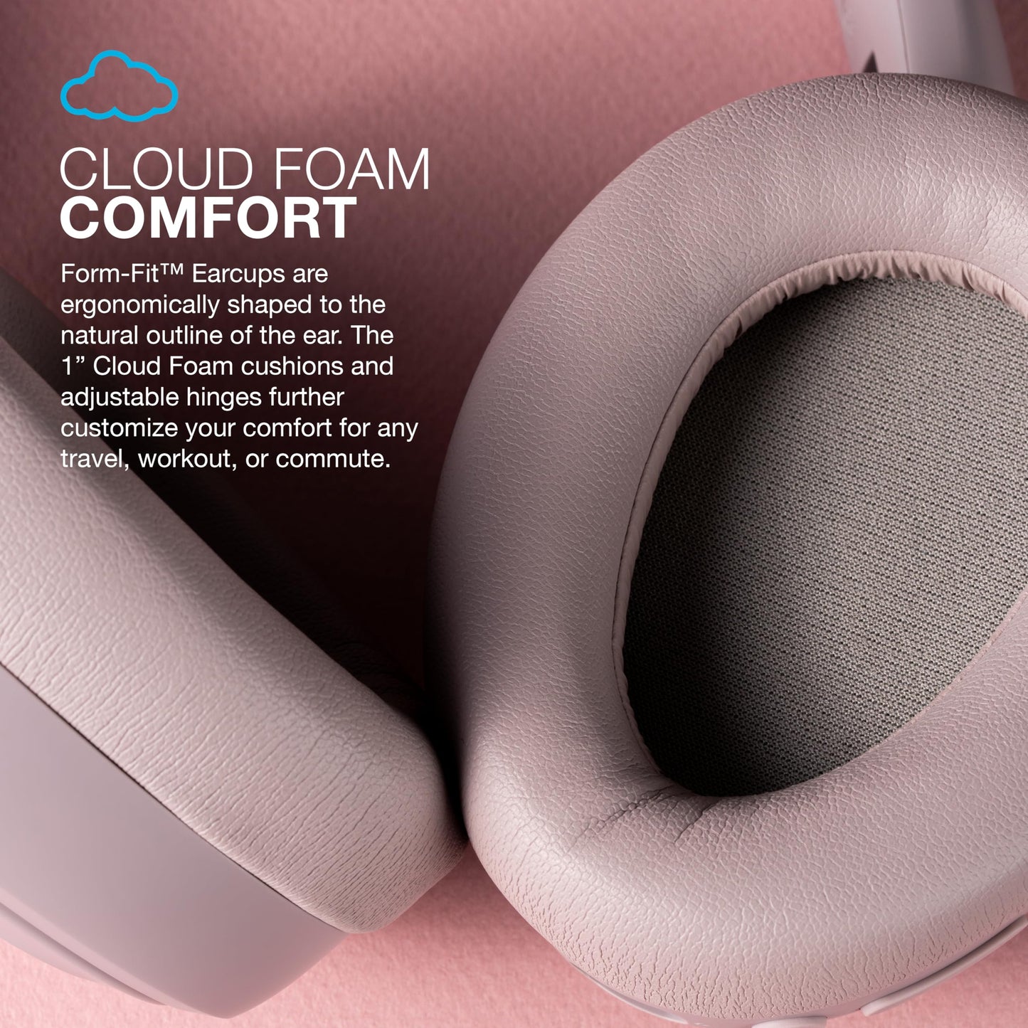 JLab Mauve Audio Bundle: JBuds Lux ANC Wireless Premium Over-Ear Bluetooth Headset with Hybrid Active Noise Cancelling Plus Go Air Pop+ True Wireless…
