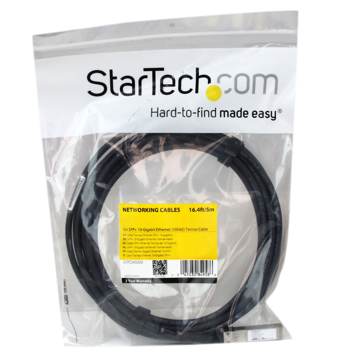 StarTech.com Cisco SFP-H10GB-CU5M Compatible 5m 10G SFP+ to SFP+ Direct Attach Cable Twinax - 10GbE SFP+ Copper DAC 10Gbps Low Power Passive Mini