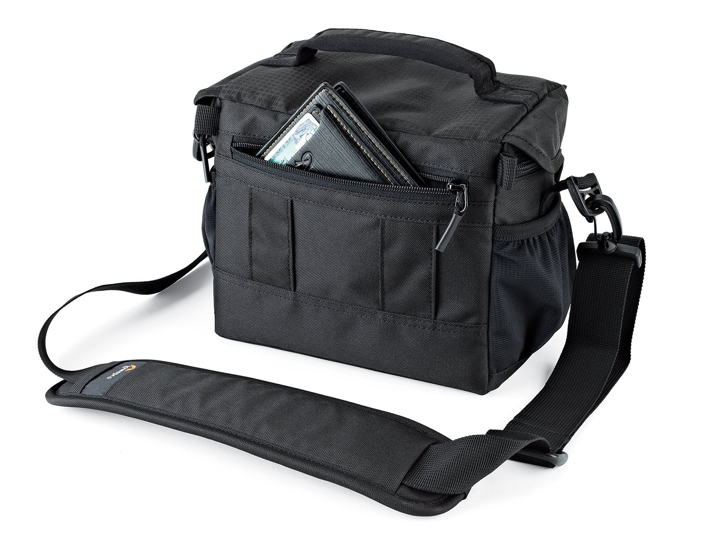 Lowepro LP37119, Nova 160 AW II Camera Bag, Customizable, Portable, Fits DSLR with 17-85 mm Attached Lens, Compact Drone, 1-2 Additional Lenses