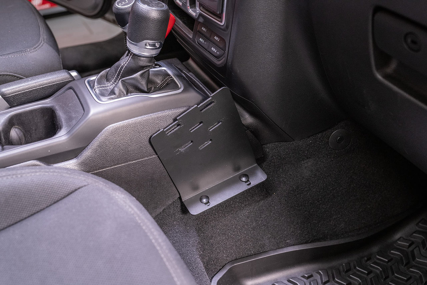 Rugged Ridge Race Radio Mount for Jeep Wrangler JL | Steel, Black | 13551.06 | Fits 2018-2025 Jeep Wrangler JL