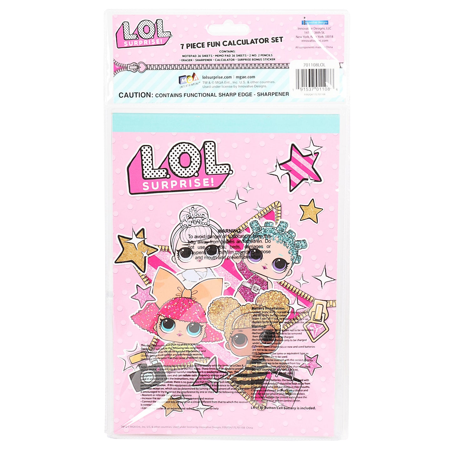 LOL Surprise 7 Piece Fun Calculator for Girls