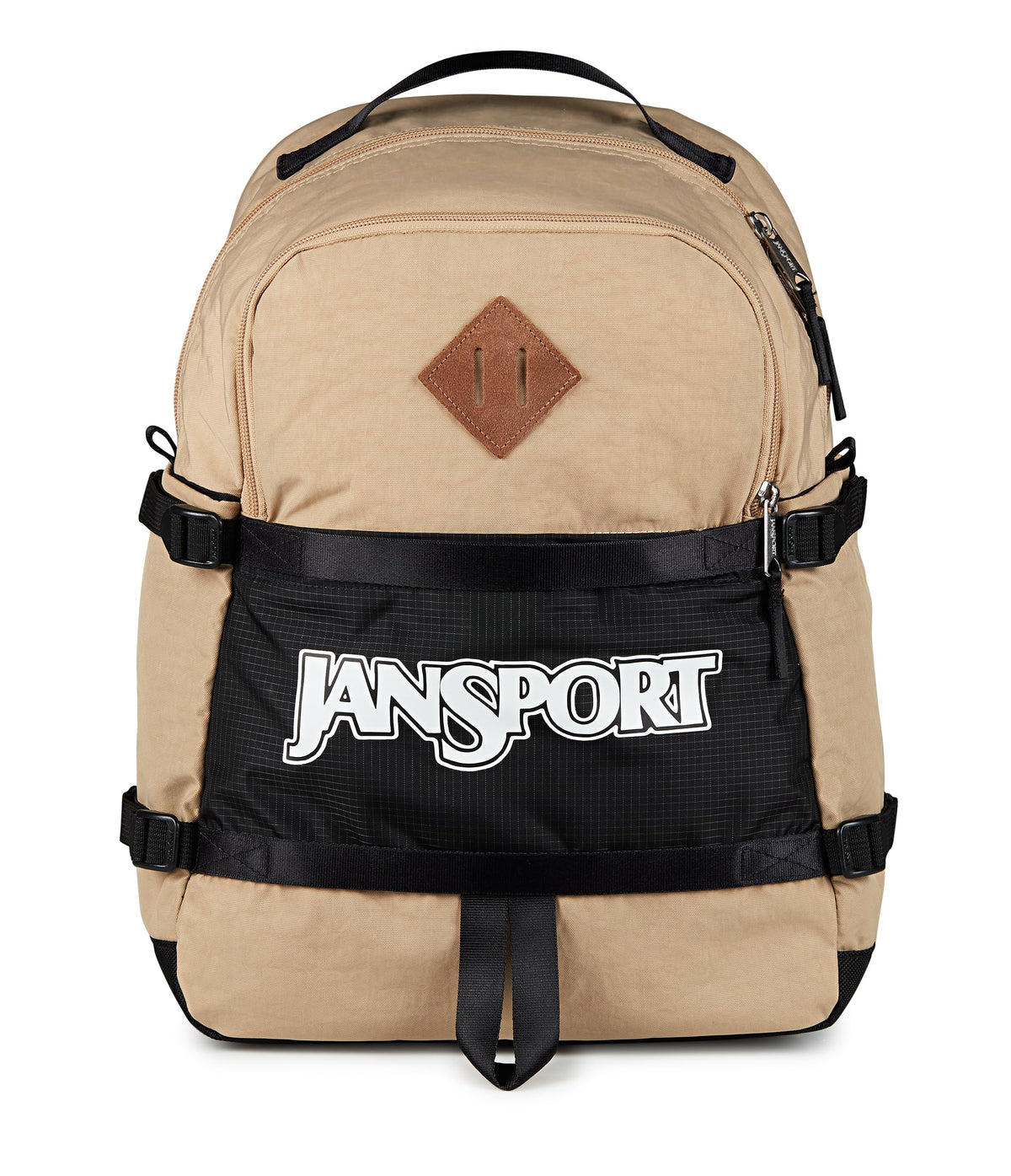 JanSport Small Seattle Pack - Compact Backpack with Main Compartment, Dual Water Bottle Pockets, and Padded Sleeve for 15-Inch Laptop, Travertine