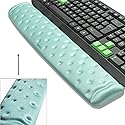 BRILA Memory Foam Keyboard Wrist Rest Support Pad Cushion for Computer, Laptop, Office Work, PC Gaming, Non-Slip Wrist Pain Relief (Aquamarine