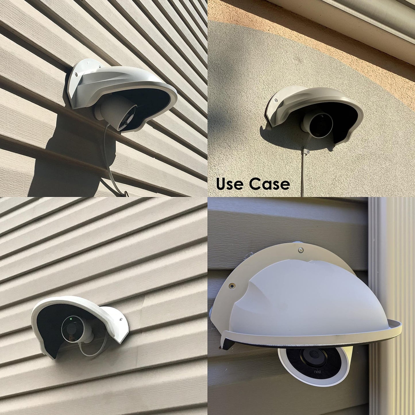 SDS DS-1250ZJ Universal Sun Rain Shade Survielance Camera Shield Cover for Nest/Ring/Dome/Bullert Outdoor Camera, (1 Pack, White)
