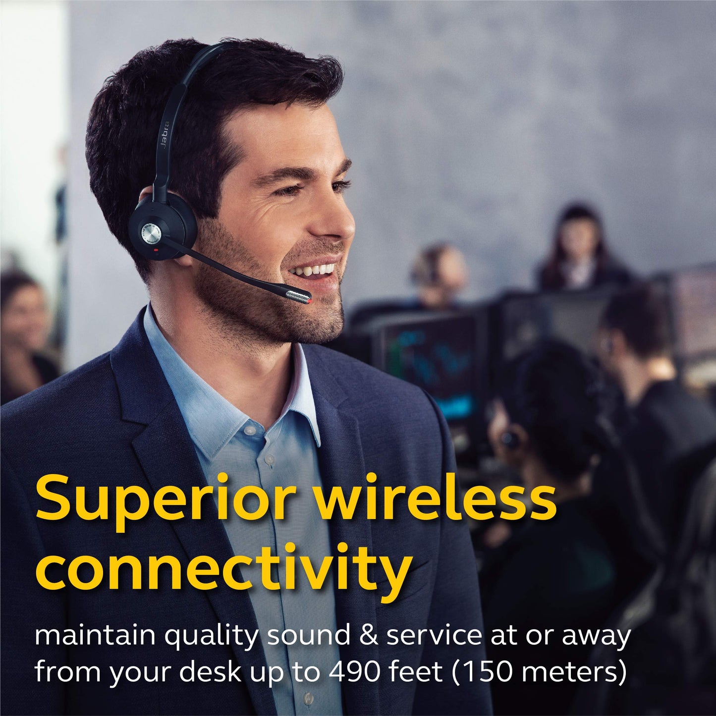 Jabra Engage 65 Wireless Headset, Stereo - Telephone Headset with Industry-Leading Wireless Performance, Advanced Noise-Cancelling Microphone, All…