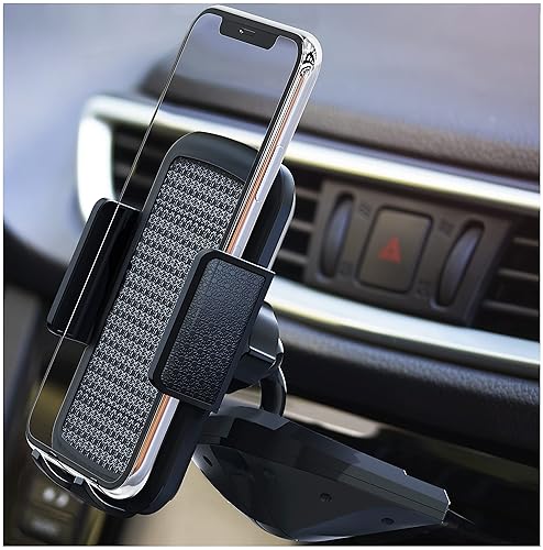 Bestrix Cell Phone Holder for Car, CD Slot Car Phone Holder, Hands Free Car Mount with Strong Grip Universal for iPhone14/13/12/11/11Pro/Xs