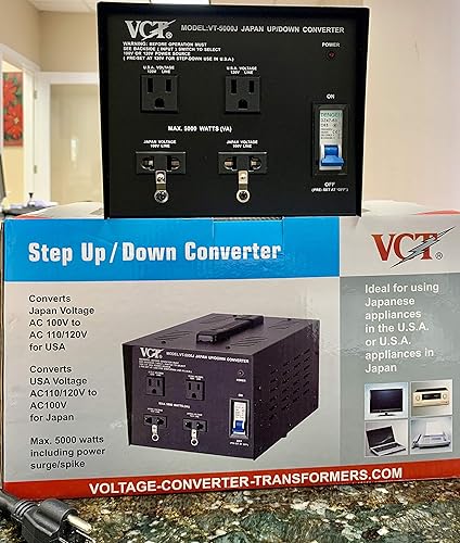 VCT-5000J Japanese Voltage Converter Transformer Converts Japan 100 Volt to 110V or 110 Volt to 100v (5000 Watt)